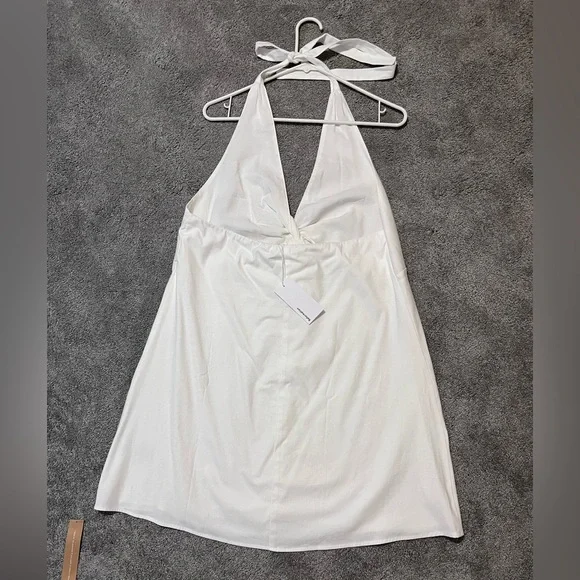 Reformation White Jessella  Mini Dress. Size 12 - Picture 3 of 4